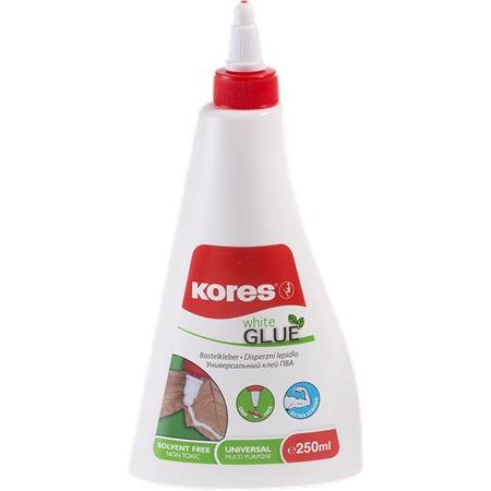 Hobby lepidlo, 250 ml, KORES "White Glue"