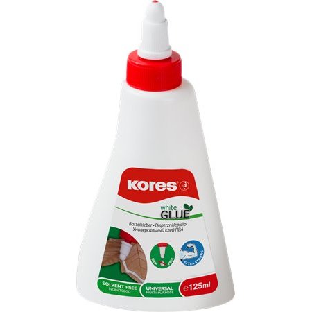 Hobby lepidlo, 125 ml, KORES "White Glue"