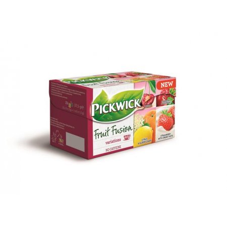 Ovocný čaj, 20x2 g, PICKWICK "Fruit Fusion červené variácie", jahoda-smotana, citrus-baza, magic višňa, brusnica-malina