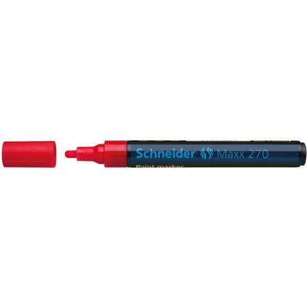 Lakový popisovač, 1-3 mm, SCHNEIDER "Maxx 270", červený