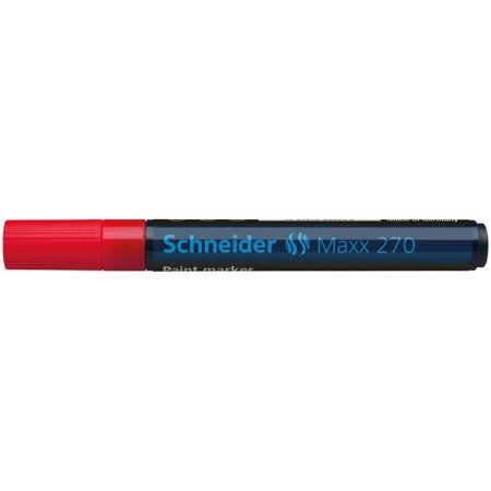 Lakový popisovač, 1-3 mm, SCHNEIDER "Maxx 270", červený