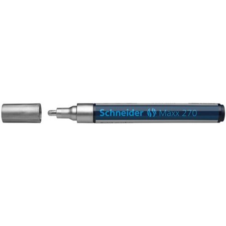 Lakový popisovač, 1-3 mm, SCHNEIDER "Maxx 270", strieborný