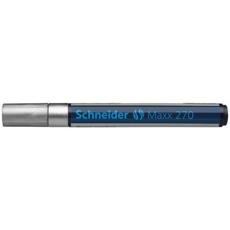 Lakový popisovač, 1-3 mm, SCHNEIDER "Maxx 270", strieborný