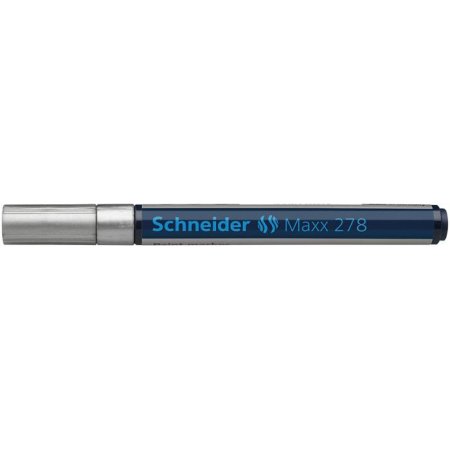 Lakový popisovač, 0,8 mm, SCHNEIDER "Maxx 278", strieborný