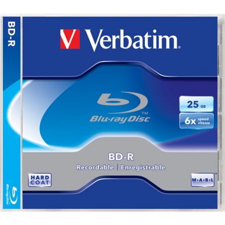 BD-R Blu-Ray disk, 25GB, 6x, 1 ks, klasický obal, VERBATIM