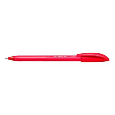 Guľôčkové pero, 0,3 mm, kužeľový hrot, STAEDTLER "Ball", červené