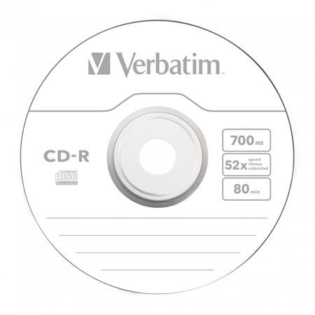 CD-R disk, 700MB, 52x, 10 ks, zmršťovacie balenie, VERBATIM "DataLife"