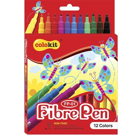 Fixky, COLOKIT "FibrePen", 12 rôznych farieb