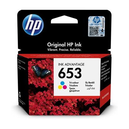 3YM74AE atramentová náplň k DeskJet Plus Ink Advantage 6075 All-in-One tlačiarni, HP 653, c+m+y, 200 strán