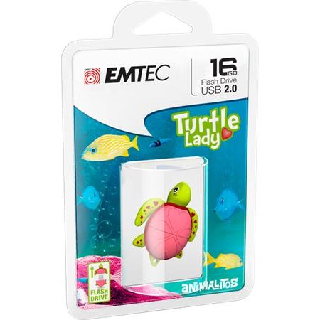 USB kľúč, 16GB, USB 2.0, EMTEC "Lady Turtle"