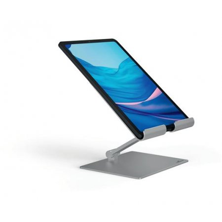 Stojan na tablet, stolový, DURABLE "RISE", strieborná