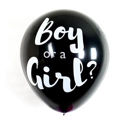 Balón, 91 cm, PUKKA PAD "Boy or a Girl", s konfetami