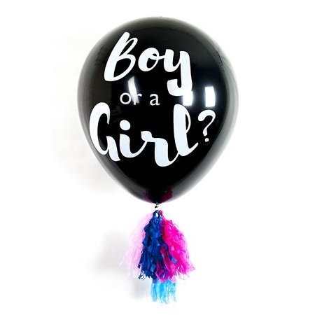 Balón, 91 cm, PUKKA PAD "Boy or a Girl", s konfetami