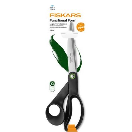 Nožnice, univerzálne, 25 cm, FISKARS "Functional Form Renew", čierna