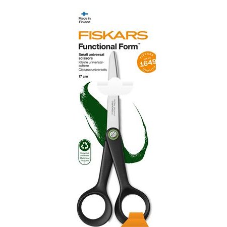 Nožnice, univerzálne, 17 cm, FISKARS "Functional Form Renew", čierna