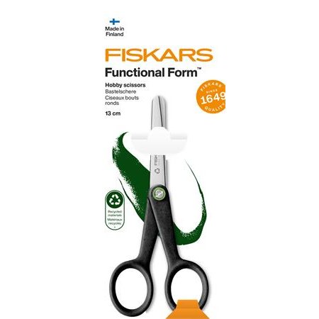 Nožnice, hobby, 13 cm, FISKARS "Functional Form Renew", čierna