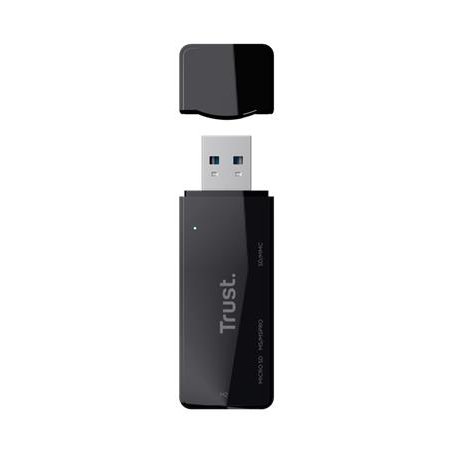 Čítačka kariet, pre SD + MicroSD kartu, USB 3.2 gen1, "TRUST Nanga", čierna