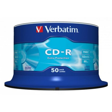 CD-R disk, 700 MB, 52x, 50 ks, cake box, VERBATIM "DataLife"