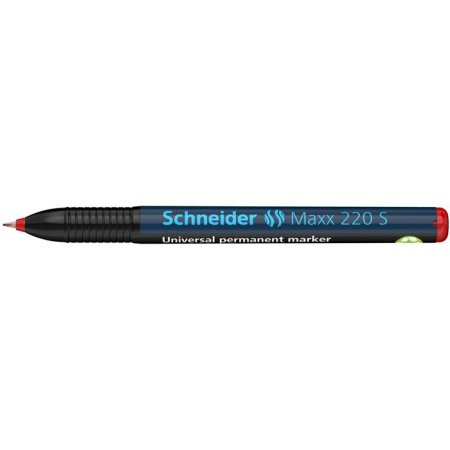 Permanentný popisovač, OHP, 0,4 mm, SCHNEIDER "Maxx 220 S", červený