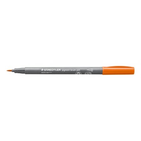 Fixka v tvare štetca, sada, STAEDTLER "Pigment brush 371", 12 rôznych prírodných farieb