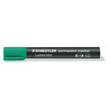 Permanentný popisovač, 2 mm, kužeľový hrot, STAEDTLER "Lumocolor 352", zelený