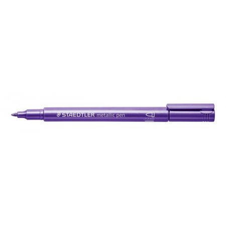 Dekoračný popisovač, 1-2 mm, kužeľový hrot, STAEDTLER "8323", metalická fialová