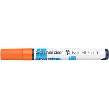 Akrylový popisovač, 4 mm, SCHNEIDER "Paint-It 320", oranžový