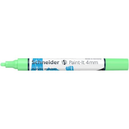 Akrylový popisovač, 4 mm, SCHNEIDER "Paint-It 320", pastelovo zelený