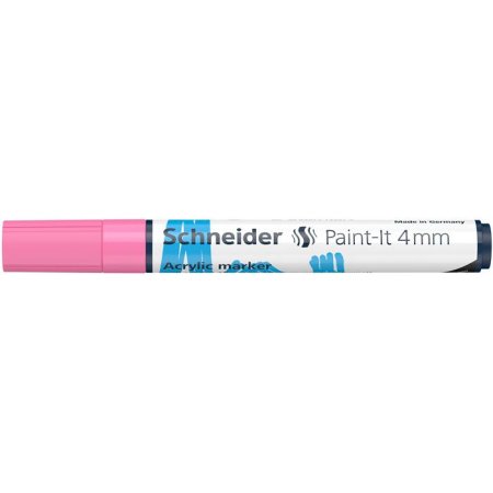 Akrylový popisovač, 4 mm, SCHNEIDER "Paint-It 320", pastelovo ružový