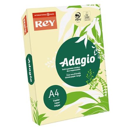 Kopírovací papier, farebný, A4, 80 g, REY "Adagio", pastelová žltá