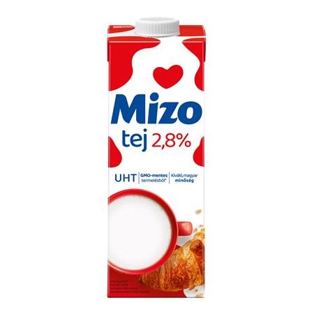 Mlieko, trvanlivé, s uzáverom, 2,8%, 1 l, MIZO