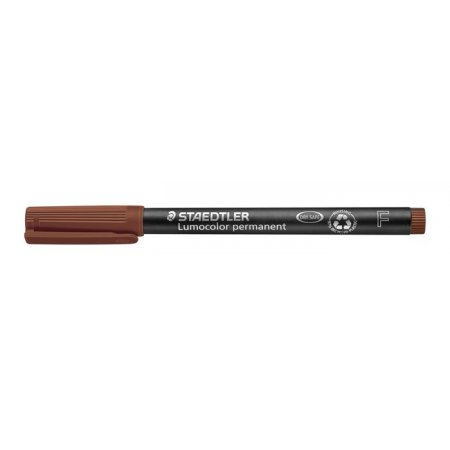 Permanentný popisovač, OHP, 0,6 mm, STAEDTLER "Lumocolor® 318 F", hnedá