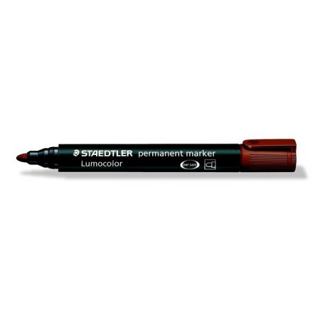 Permanentný popisovač, 2 mm, kužeľový hrot, STAEDTLER "Lumocolor 352", hnedý