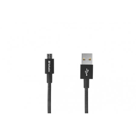 USB kábel, microUSB B, 100 cm. VERBATIM, čierny