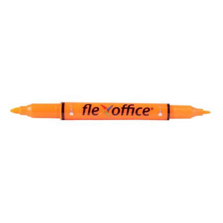 Zvýrazňovač, 1,0/4,0 mm, obojstranný, FLEXOFFICE "HL01", oranžový