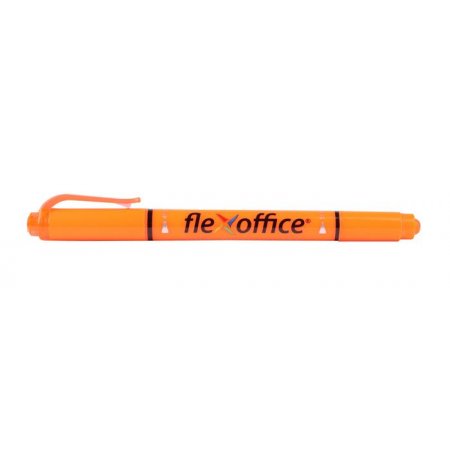 Zvýrazňovač, 1,0/4,0 mm, obojstranný, FLEXOFFICE "HL01", oranžový