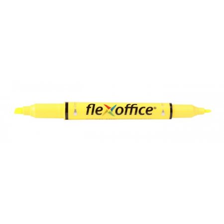 Zvýrazňovač, 1,0/4,0 mm, obojstranný, FLEXOFFICE "HL01", žltý