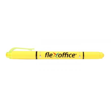 Zvýrazňovač, 1,0/4,0 mm, obojstranný, FLEXOFFICE "HL01", žltý