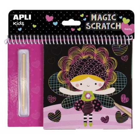 Škrabací zošit, APLI Kids "Magic Scratch", víly