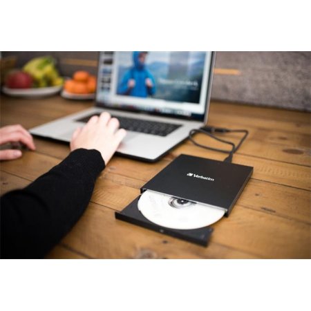 Blu-ray napaľovačka, (externá), 4K Ultra HD, USB 3.1 GEN 1 USB-C, VERBATIM "Slimline"