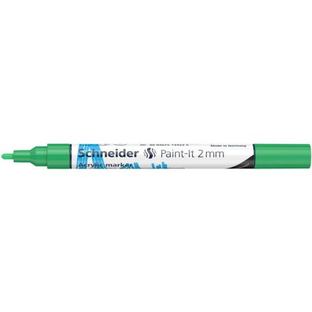 Akrylový popisovač, 2 mm, SCHNEIDER "Paint-It 310", zelený