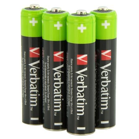 Nabíjateľná batéria, AAA mikro, 4x950 mAh, VERBATIM