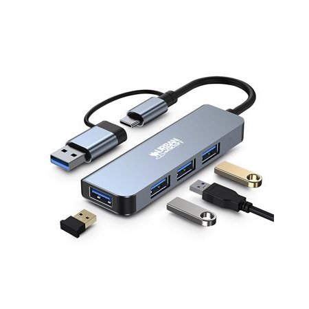 USB HUB, 4xUSB-A 3.2, URBAN FACTORY "Minee"