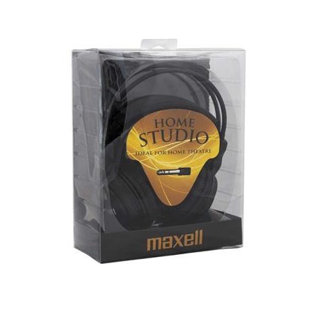 Náhlavné slúchadlá, drôtové, MAXELL "Home Studio", čierna