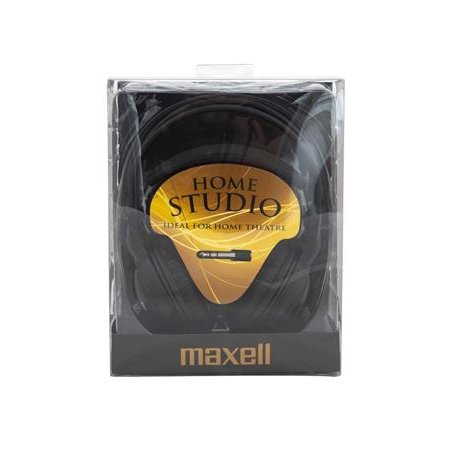 Náhlavné slúchadlá, drôtové, MAXELL "Home Studio", čierna