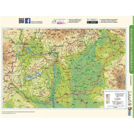 Učebná pomôcka, A4, STIEFEL" Mo. közigazgatása/ Mo. domborzata - Samospráva/Geografická mapa Maďarska" -výrobok v MJ