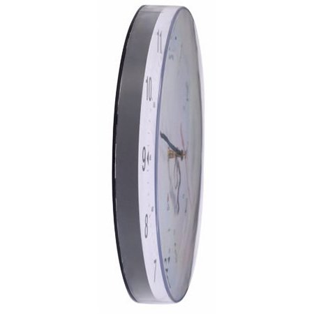 Nástenné hodiny, magnetická zadná strana, 25 cm, ALBA "Classic", sivé