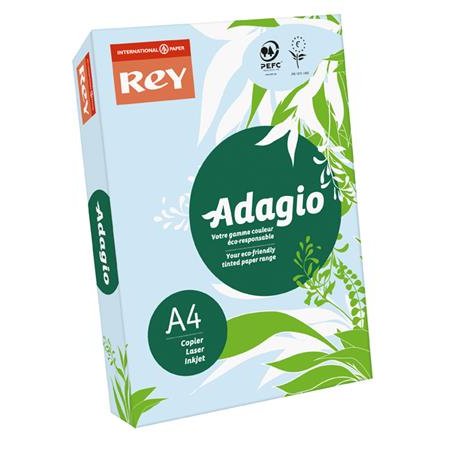 Kopírovací papier, farebný, A4, 80 g, REY "Adagio", pastelová modrá