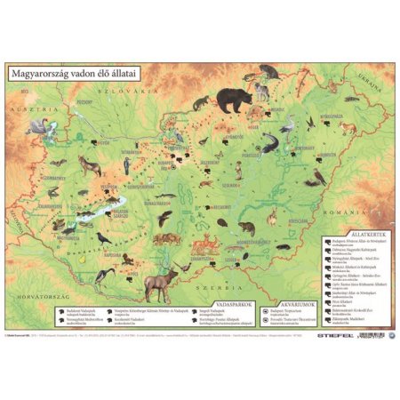Podložka na stôl, A3, "Mo.vadon élő állatai/Mo állatvilága - Divé zvieratá Maďarska/ Svet zvierat" - výrobok v MJ
