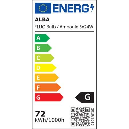 Stojacia lampa, 24 W, ALBA "Fluosquare", biela